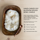 Dough Bowl Candle | Carved Wood Bowl | Floral Candle