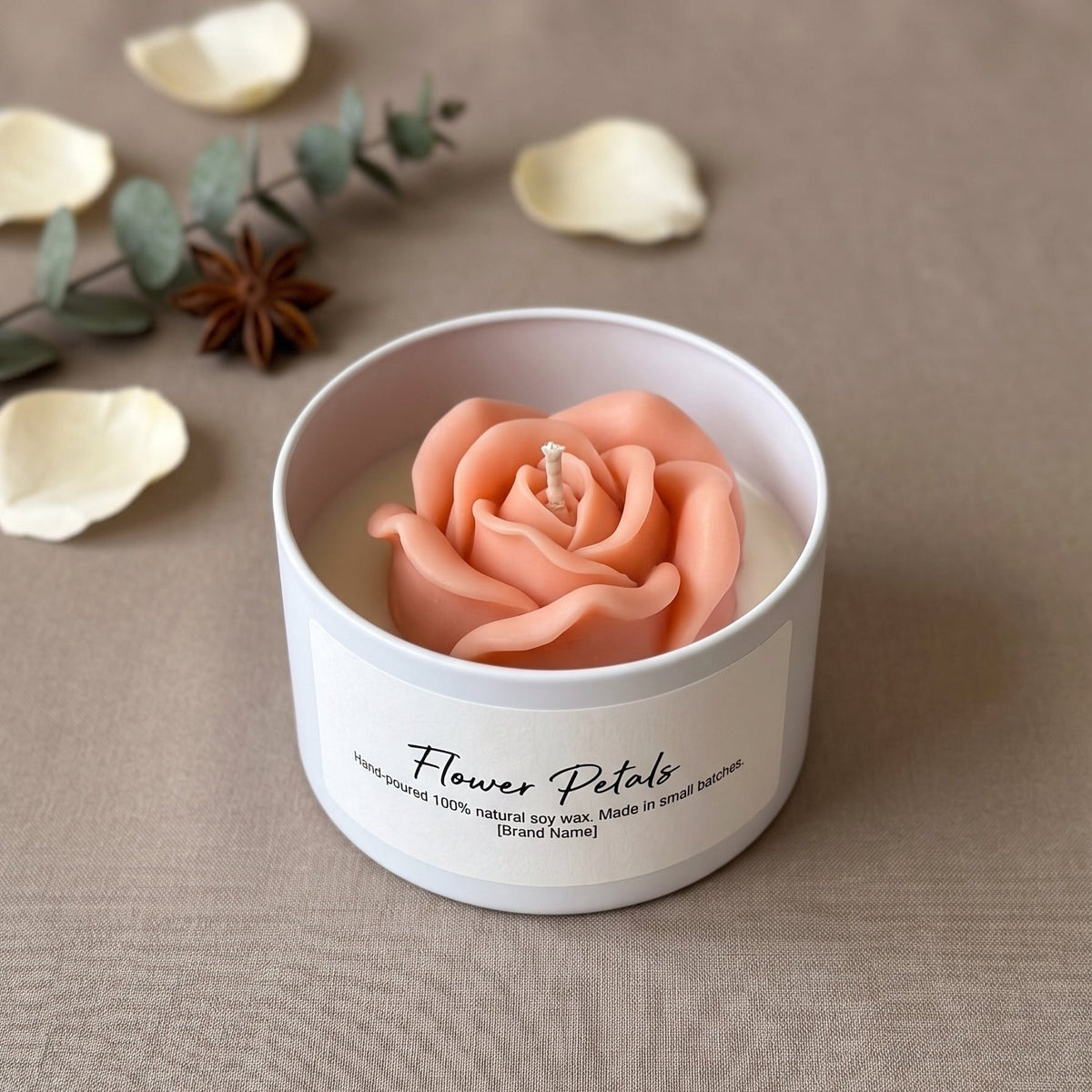 Rose Flower Candle in a Jar