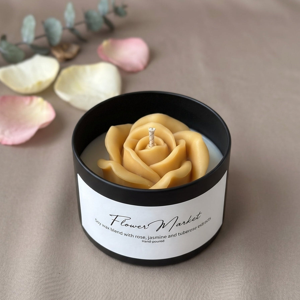 Rose Flower Candle in a Jar