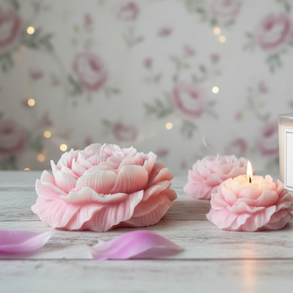 Huge Peony Candle | Sculptural Soy Wax