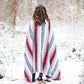 Seafoam Green & Coral Mexican Falsa Blanket