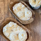 Dough Bowl Candle | Carved Wood Bowl | Floral Candle